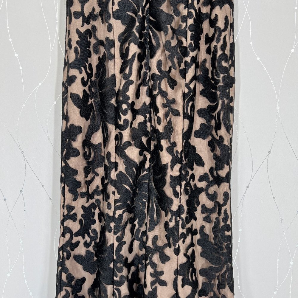 NWT Lovers + Friends Black Lace Beige Formal Gown $348 - Picture 14 of 15